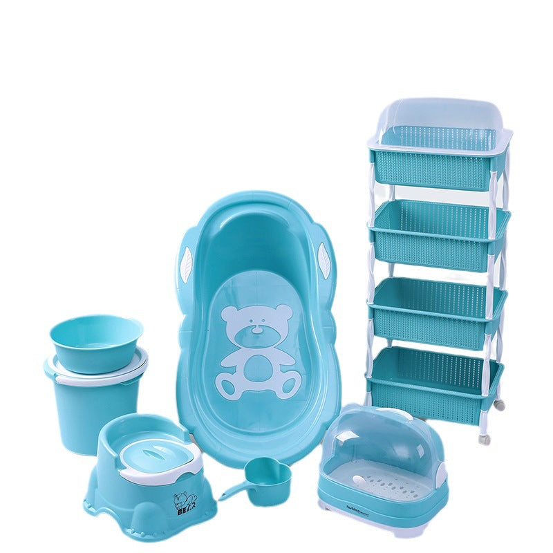 Baby bath set, mother and baby gifts, thickened bath bed,