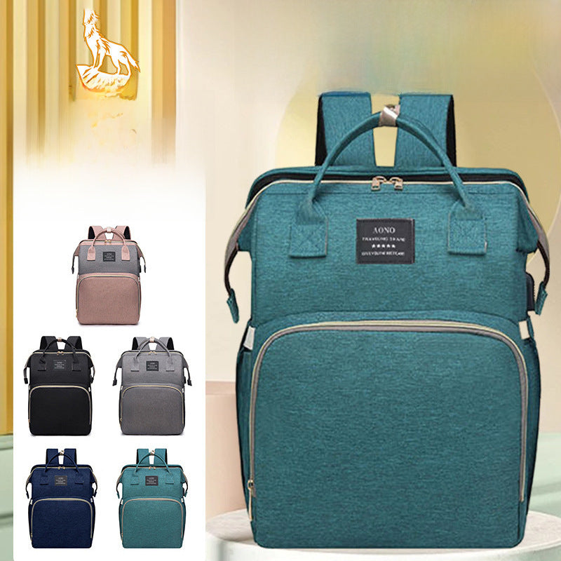 Diaper backpack, stylish waterproof baby bag unisex