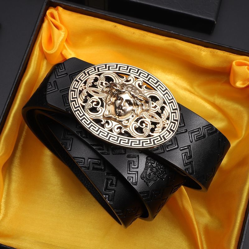 Belt genuine leather business beauty head print belt jeans belt youth belt