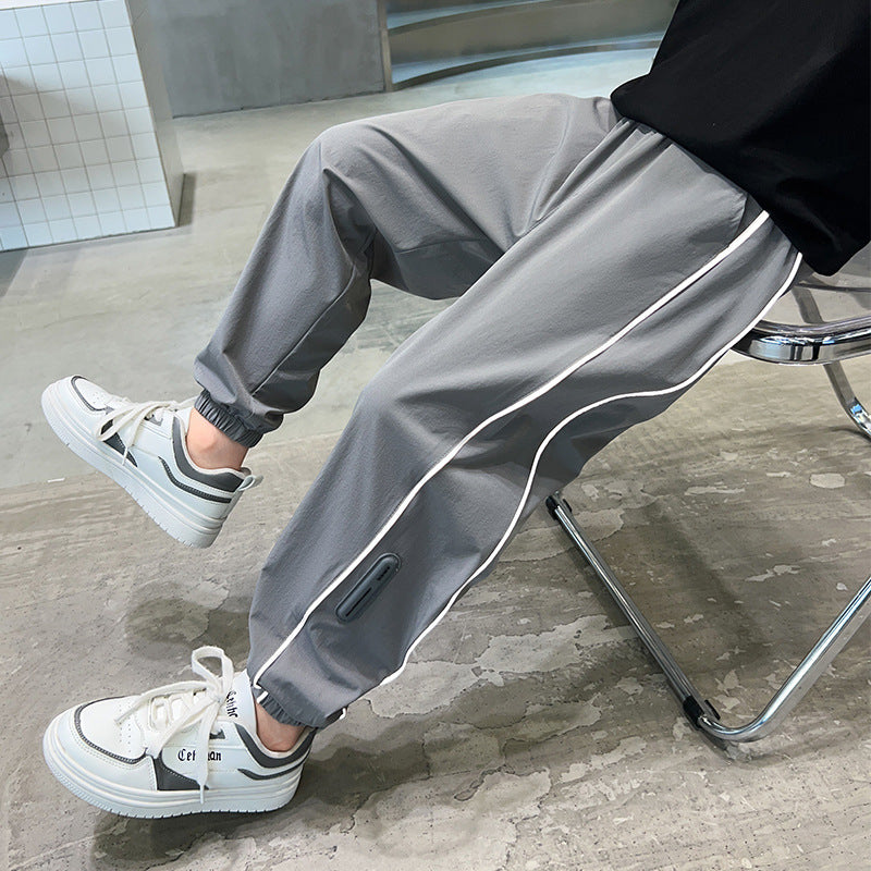 Boys Anti-Mosquito Summer Pants - Lightweight Ice Silk Sports Trousers
