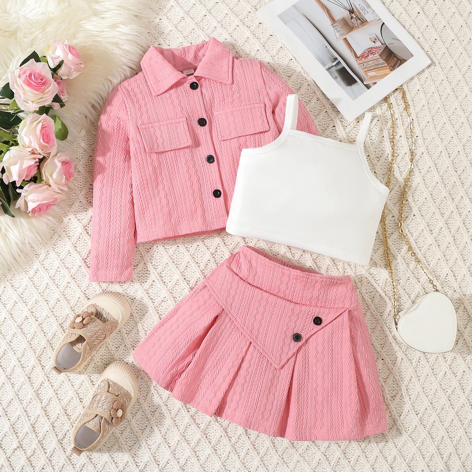 Stylish Pink Skirt Set for Girls – Trendy &amp; Adorable Outfit