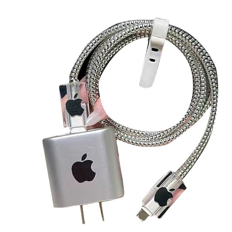 Apple 20W Fast Charger Case - Luxury Crystal Chain Protective Cover | MTS-Glamour