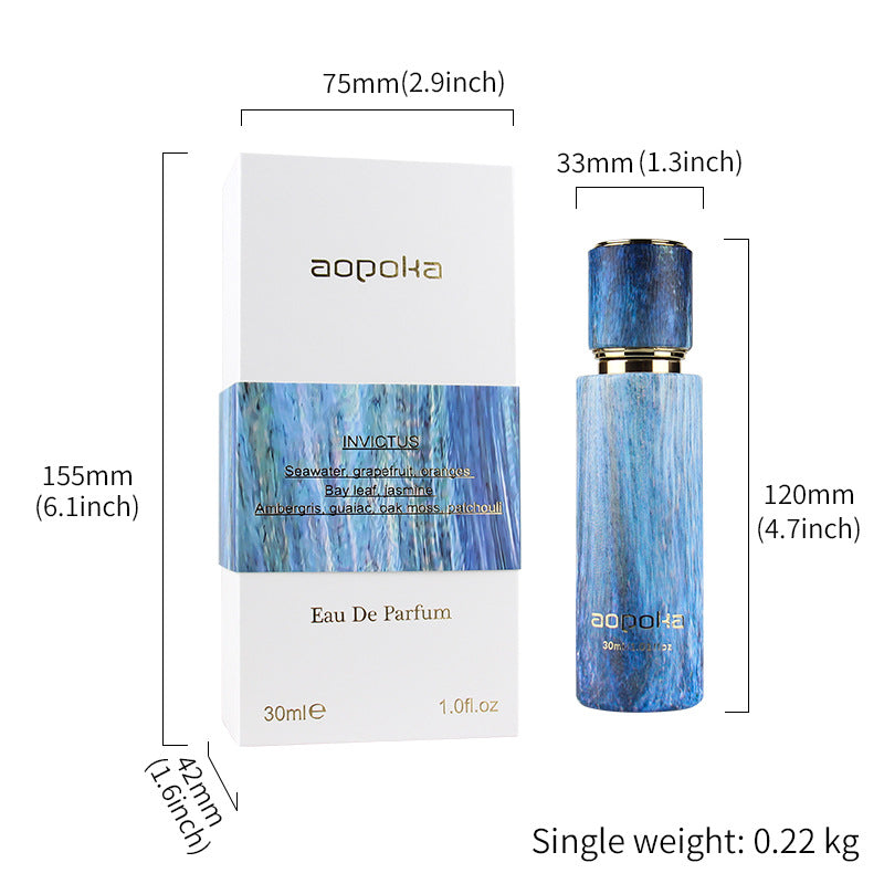 Aopoka Refillable Perfume Atomizer | 30ml Travel Spray Bottle in Marble & Wood Design