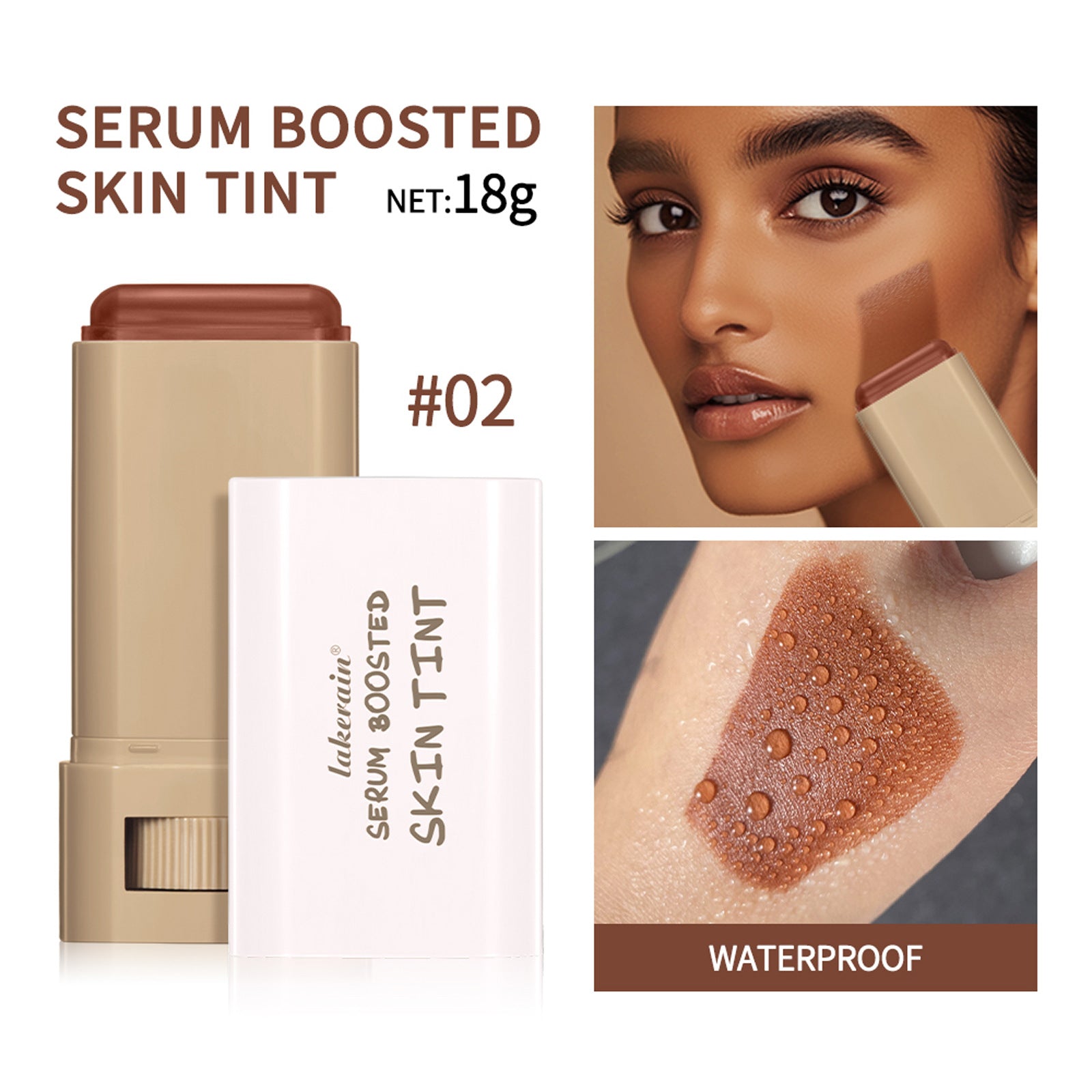Lakerain Multi-Color Hydrating Serum Stick Naturally Fits and Brightens  buy two minimum
