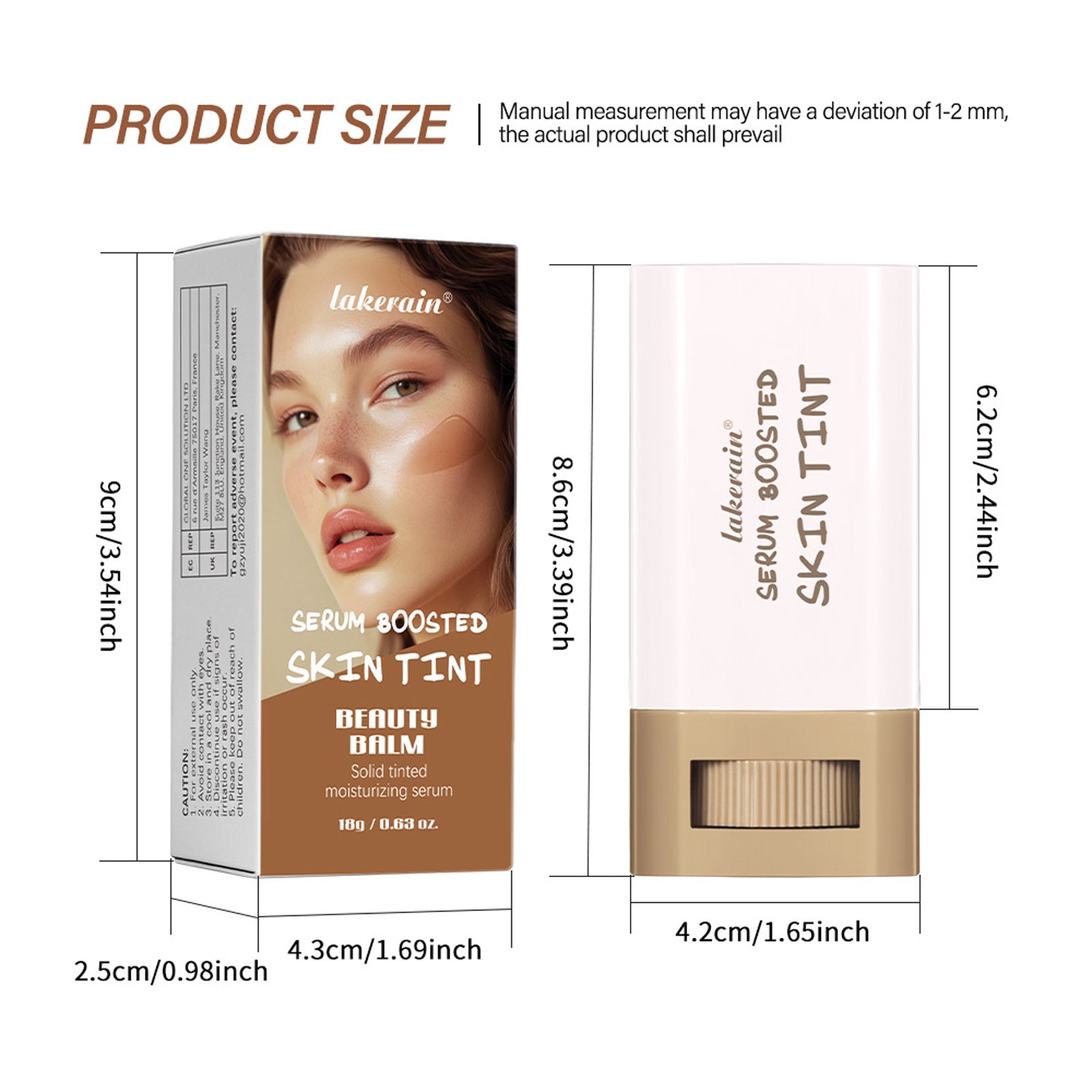 Lakerain Multi-Color Hydrating Serum Stick Naturally Fits and Brightens  buy two minimum