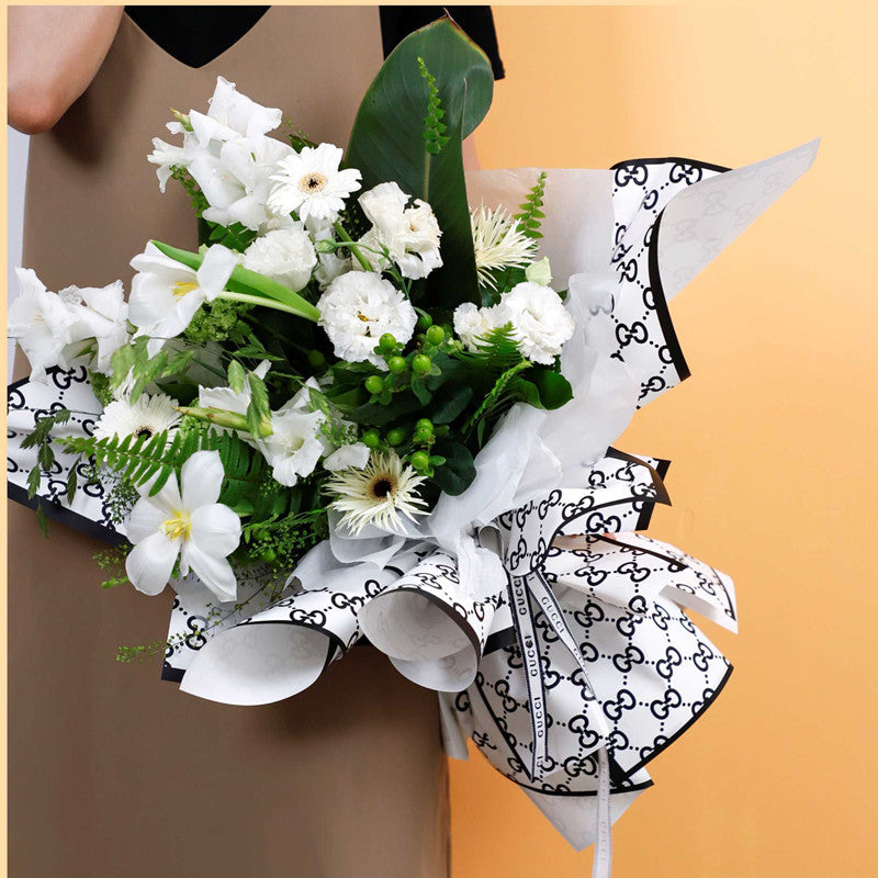 New big brand flower wrapping paper waterproof art paper high-grade rose