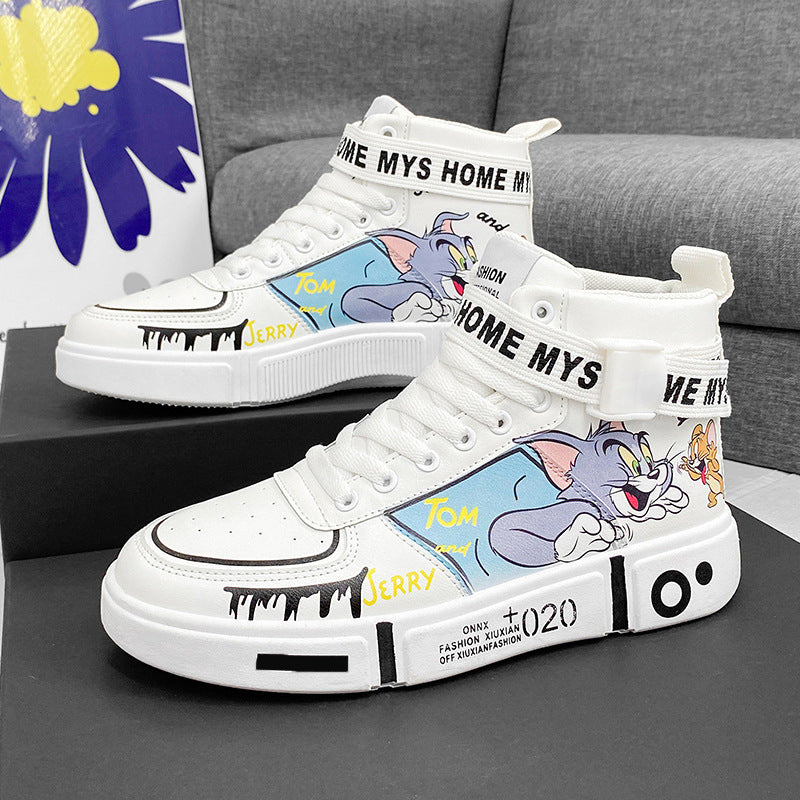 Fashion High Top Sneakers - Trendy Athletic Shoes for Men & Women