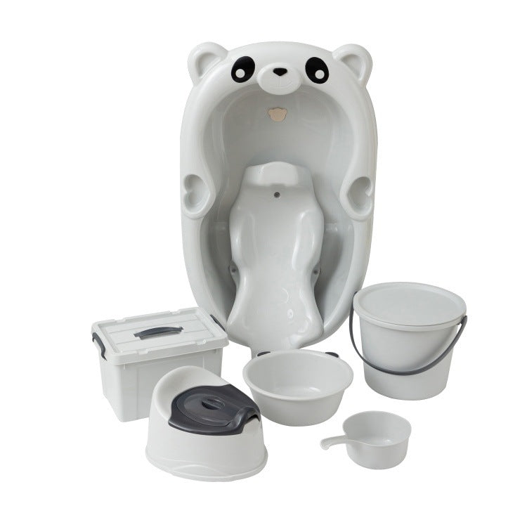 Newborn Baby Bath Set Thickened Kids Bath Gift Seven Piece Bath Tub
