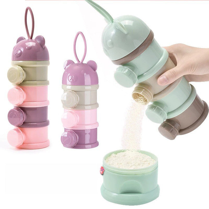 Baby Portable Four-Layer Milk Powder snack container