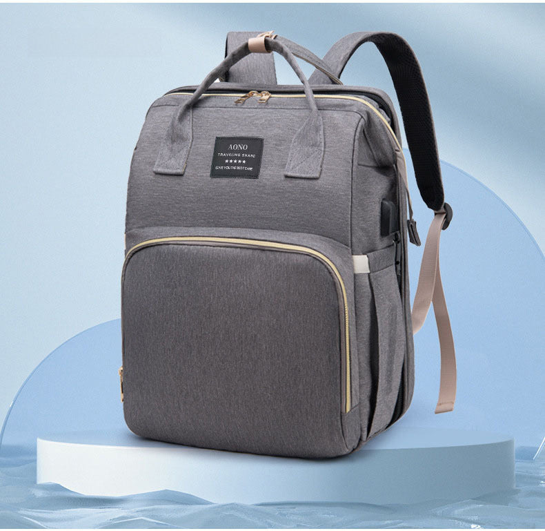 Diaper backpack, stylish waterproof baby bag unisex
