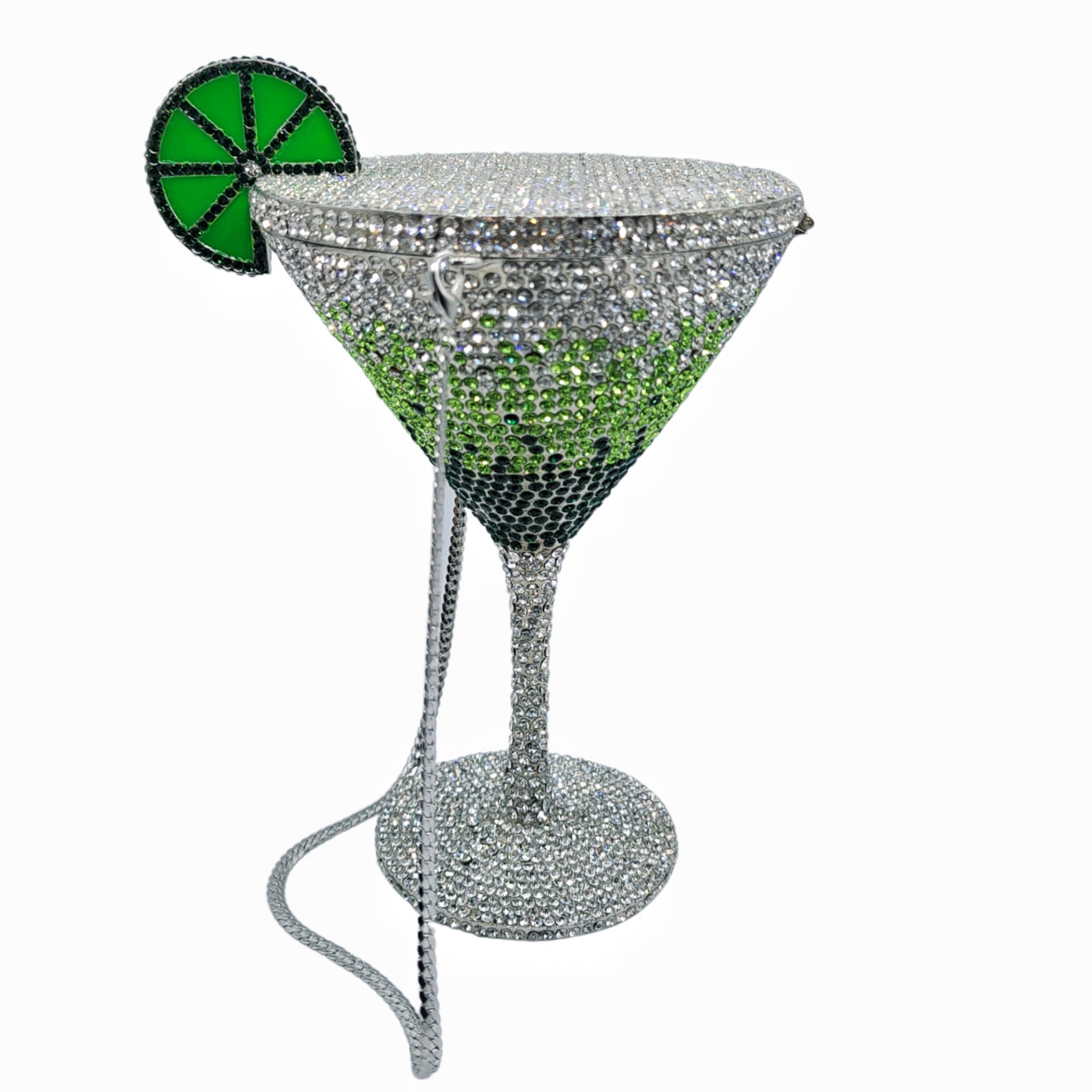 Rhinestone Martini Glasses Set - Crystal Cocktail Goblets