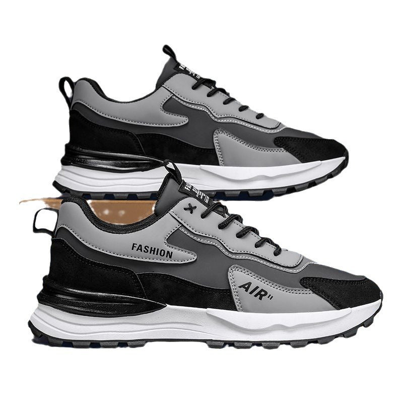 Men's Fashion Air Athletic Sneakers - Black White Running Shoes