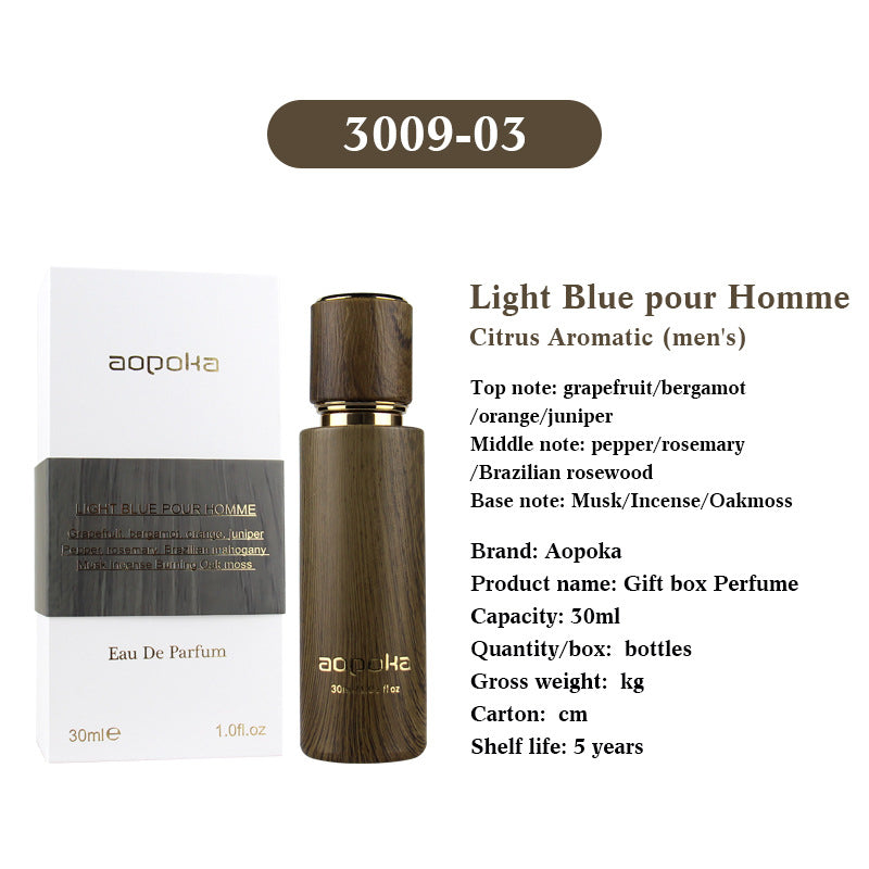 Aopoka Refillable Perfume Atomizer | 30ml Travel Spray Bottle in Marble & Wood Design