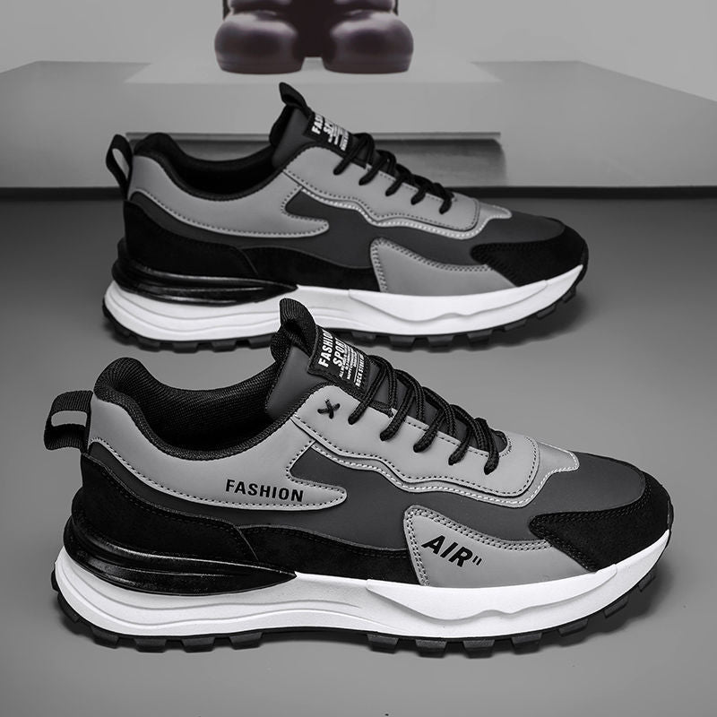 Men's Fashion Air Athletic Sneakers - Black White Running Shoes