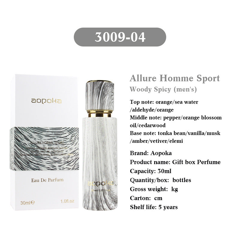 Aopoka Refillable Perfume Atomizer | 30ml Travel Spray Bottle in Marble & Wood Design