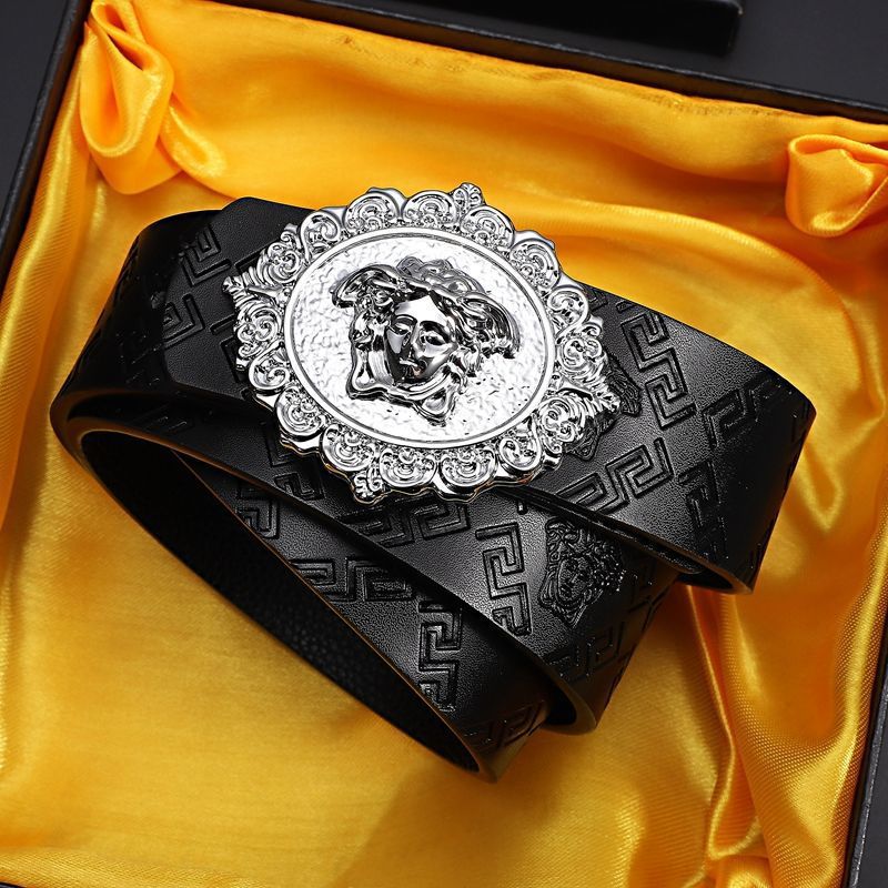 Belt genuine leather business beauty head print belt jeans belt youth belt