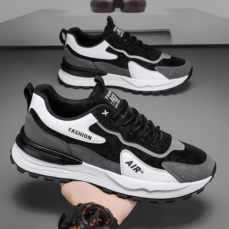 Men's Fashion Air Athletic Sneakers - Black White Running Shoes