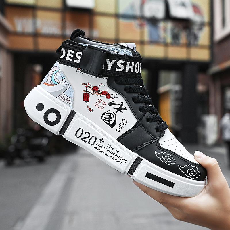 SYAY High-Top Sneakers - Korean Fashion Street Style Shoes for Men & Youth