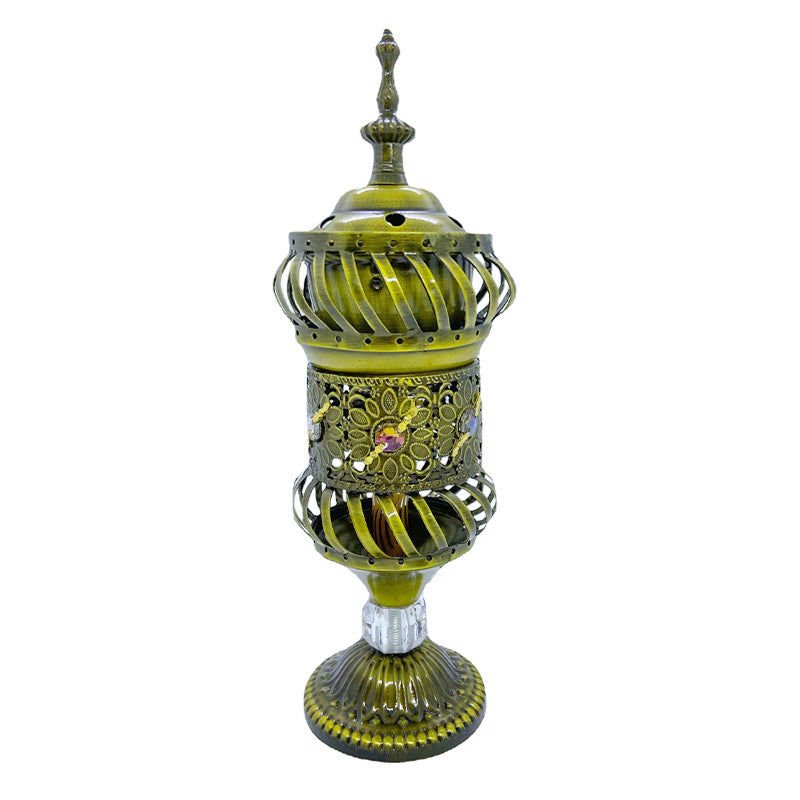 Luxury Gold Arabic Electric Incense Burner - Traditional Middle Eastern Bakhoor Burner