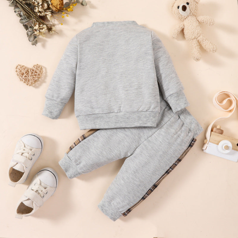 Plaid Bear Toddler Outfit Set – Cozy, Stylish, and Playful