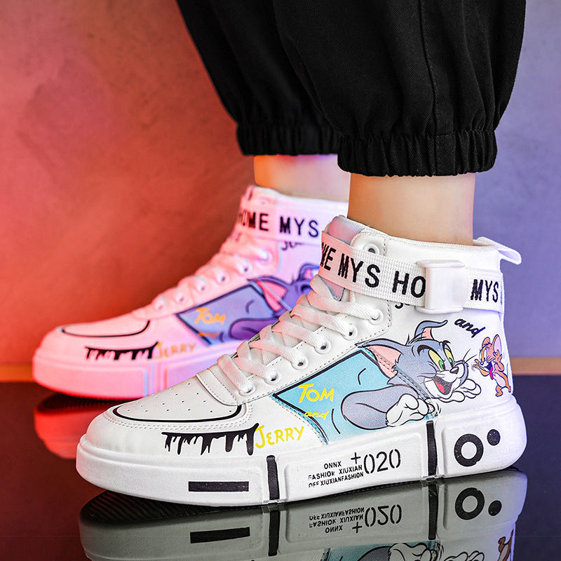 Fashion High Top Sneakers - Trendy Athletic Shoes for Men & Women
