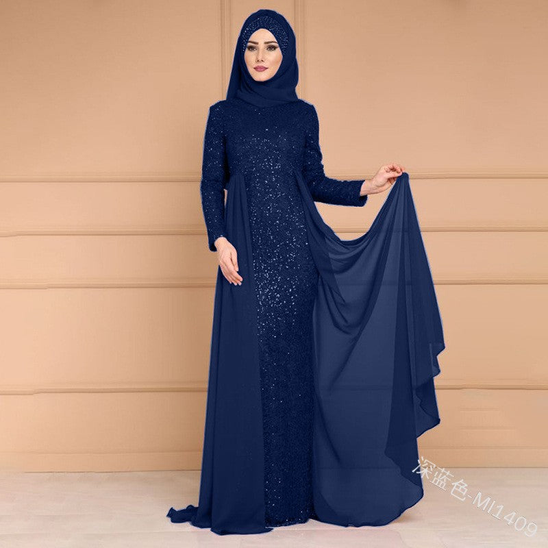 Elegant Celebrity ABaya Sweet Slim Long Sleeve Dress LS1409