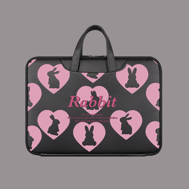 Print Laptop Bag – Elegant Black & White Sleeve with Inspirational Quote