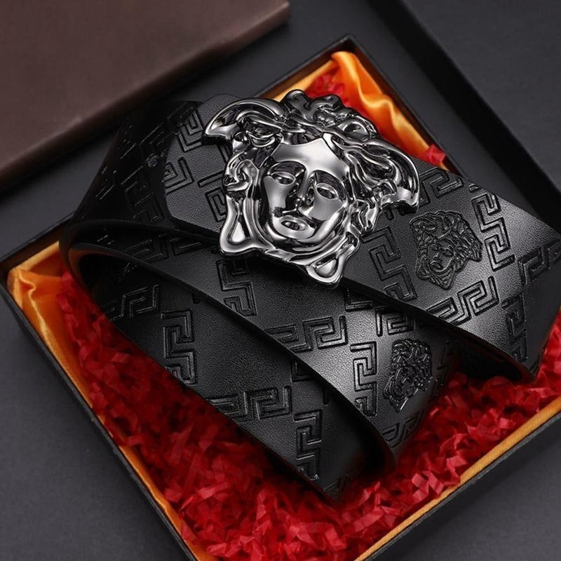 Belt genuine leather business beauty head print belt jeans belt youth belt