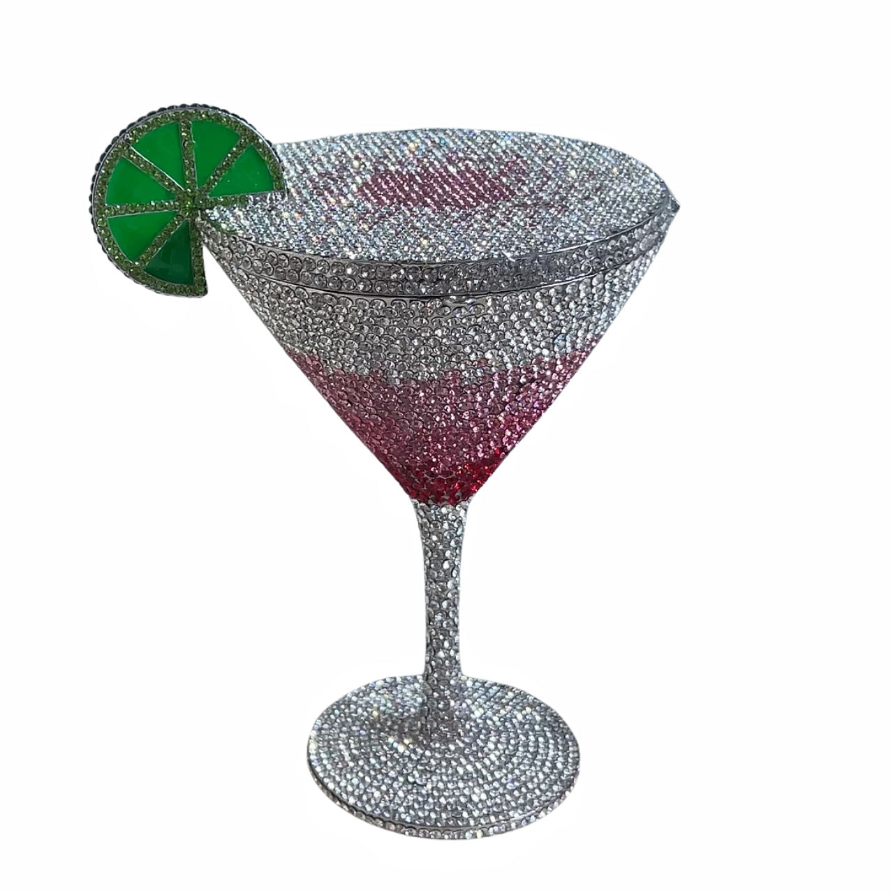 Rhinestone Martini Glasses Set - Crystal Cocktail Goblets