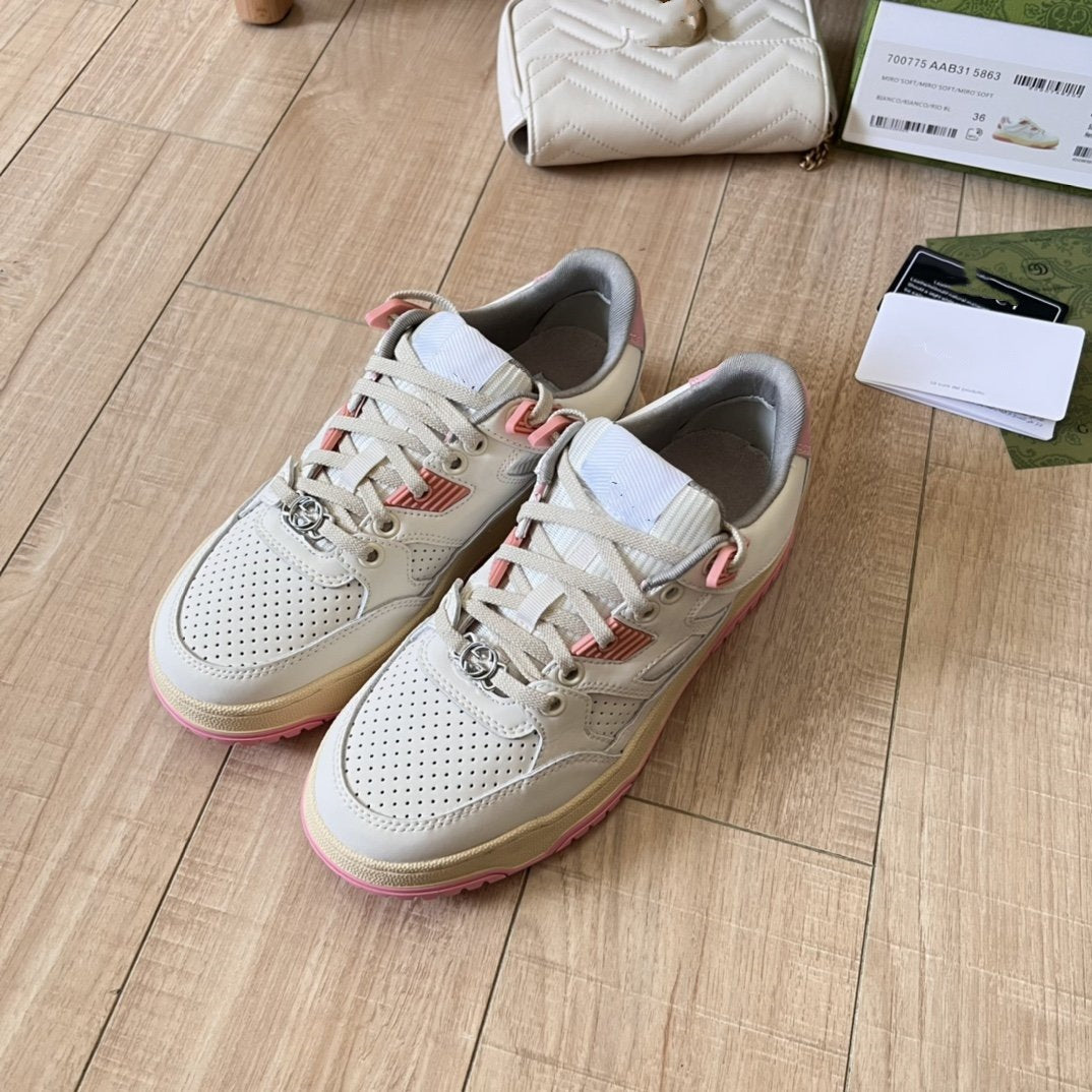 platform soled board shoes 2024 summer new round toe punching