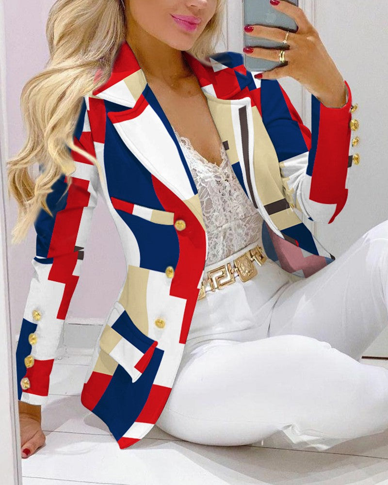 Luxe Chain &amp; Leopard Print Power Suit – Women’s Fashion Set