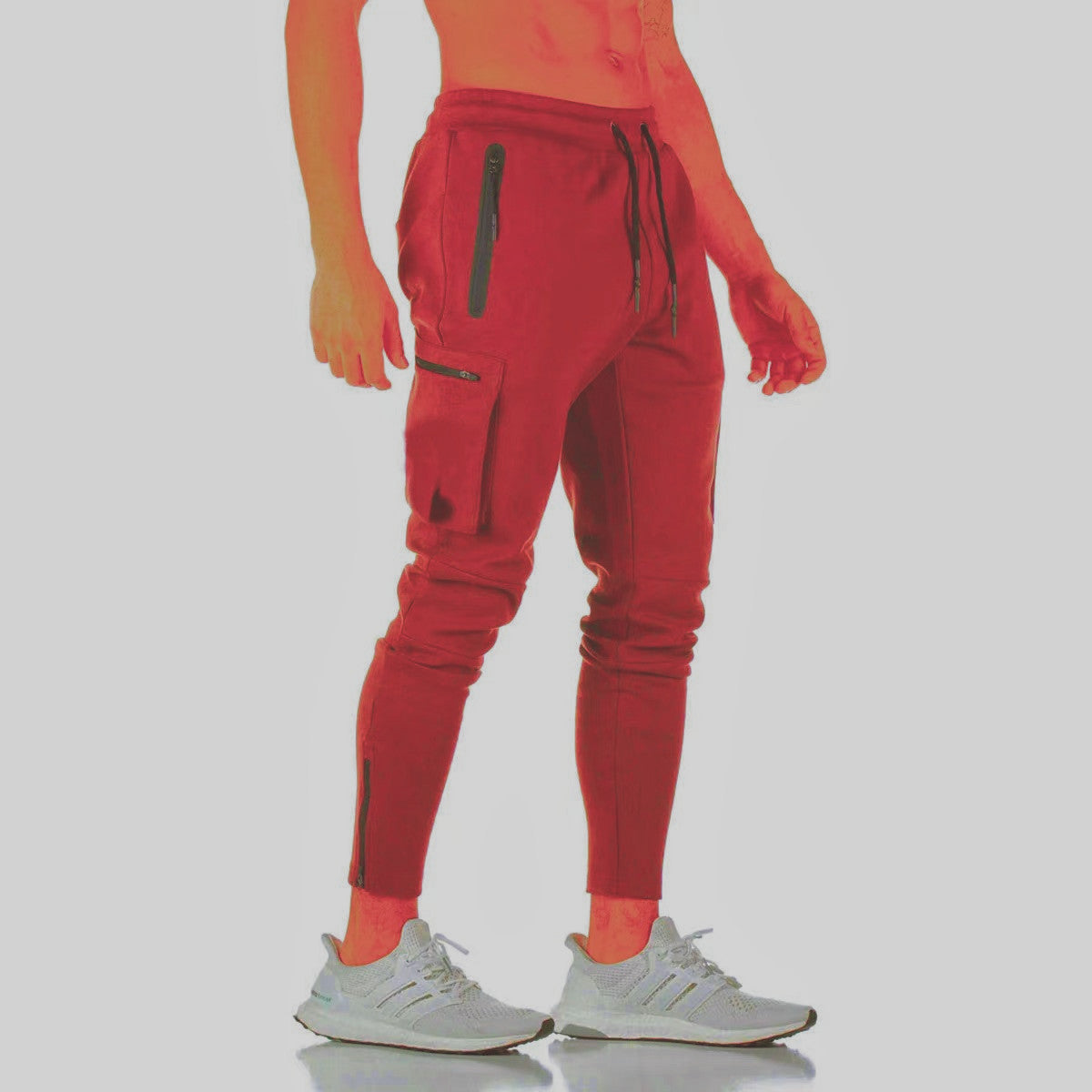 New sports fitness cargo pants men's camouflage fitness trousers, running training