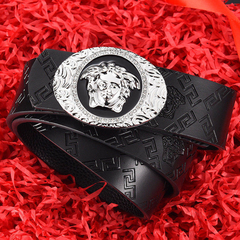 Belt genuine leather business beauty head print belt jeans belt youth belt