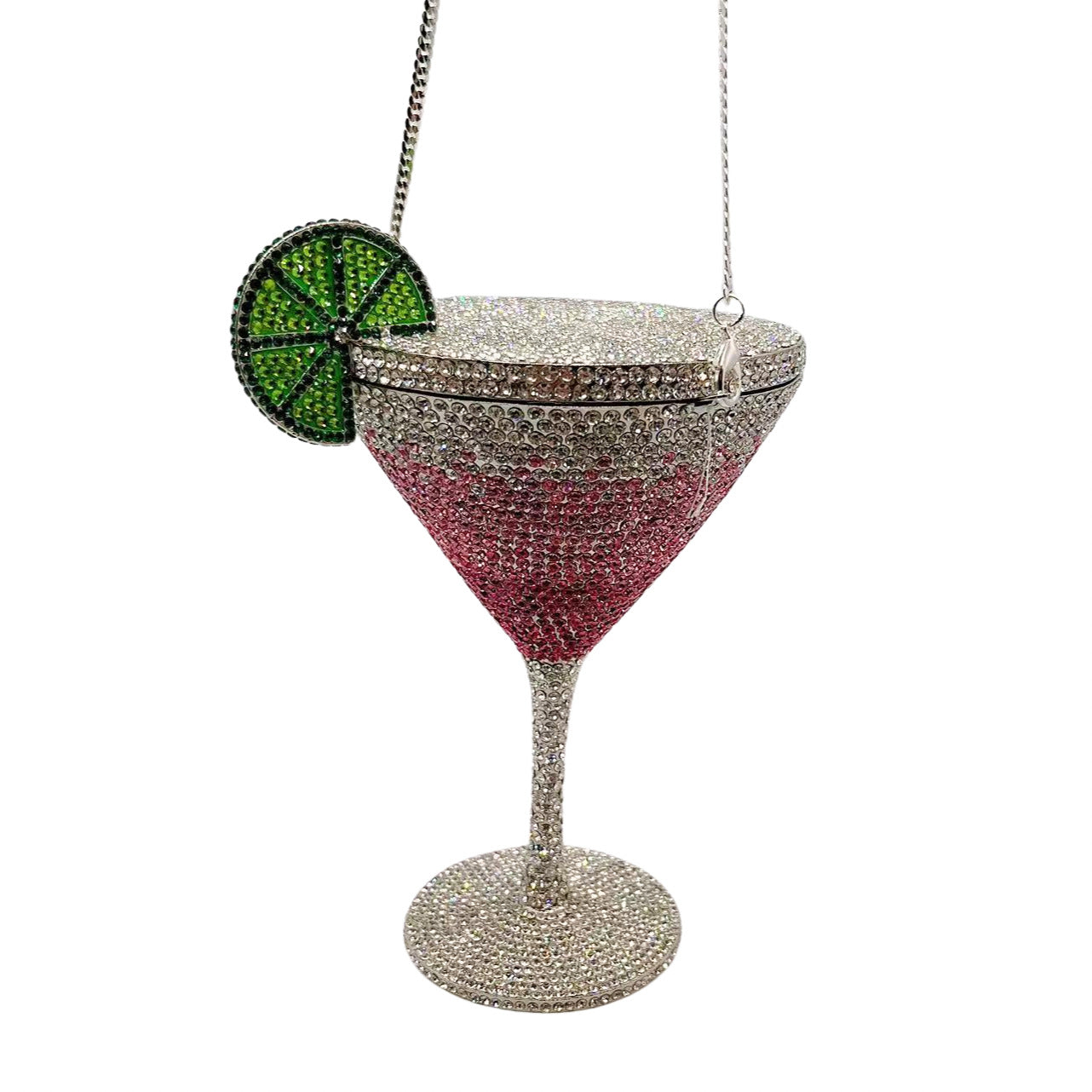 Rhinestone Martini Glasses Set - Crystal Cocktail Goblets