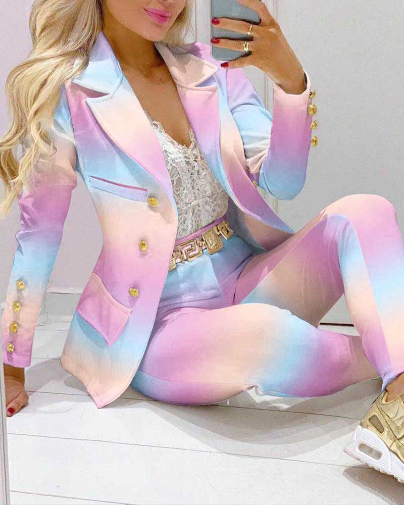 Luxe Chain &amp; Leopard Print Power Suit – Women’s Fashion Set