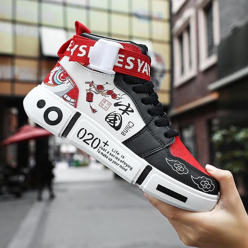 SYAY High-Top Sneakers - Korean Fashion Street Style Shoes for Men & Youth