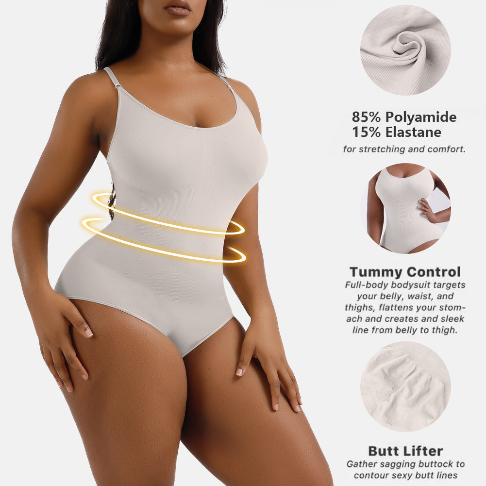 Focuses on "Premium Shapewear Bodysuit" and "Tummy Control"