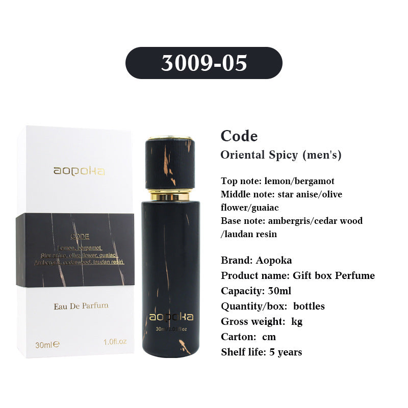 Aopoka Refillable Perfume Atomizer | 30ml Travel Spray Bottle in Marble & Wood Design