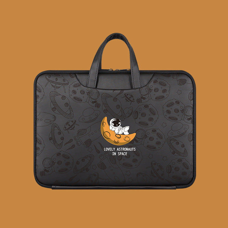 Print Laptop Bag – Elegant Black & White Sleeve with Inspirational Quote