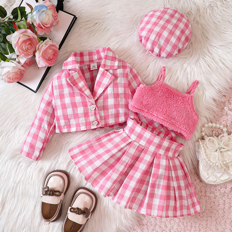 Baby Girl Skirt Set Children' Clothes British Children's Set