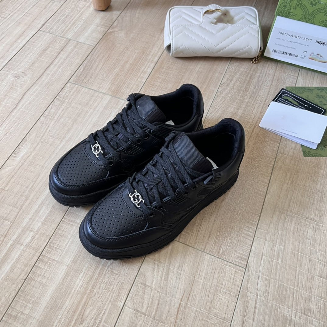 platform soled board shoes 2024 summer new round toe punching