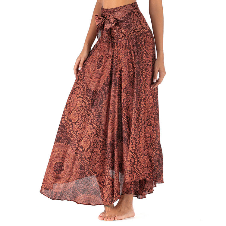 Boho Chic 2-in-1 skirt dress beacht two wear large swing
