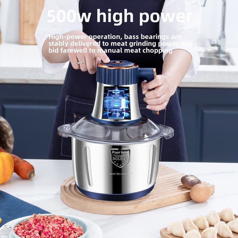 500W Meat Grinder - Stainless Steel | Multi-Functional Food Processor - KitchenMasters