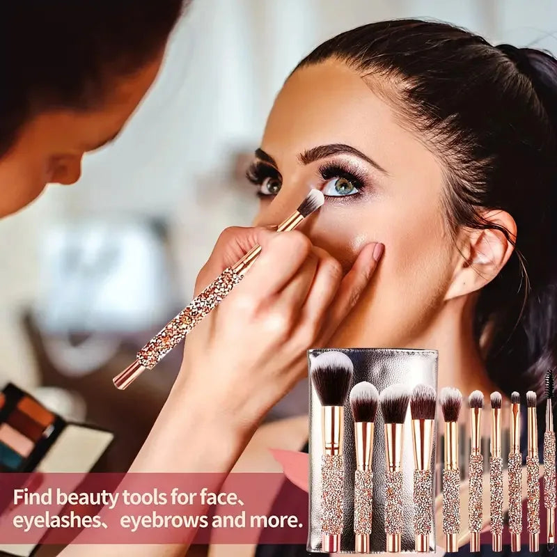 Premium Makeup Brushes Sets,  10Pcs