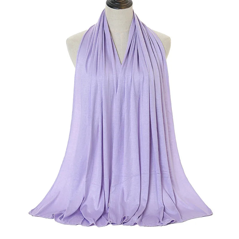Hijab Scarf Long Muslim Shawl Plain Soft Turban Tie Head Wraps For Women Africa Headband 170x60cm