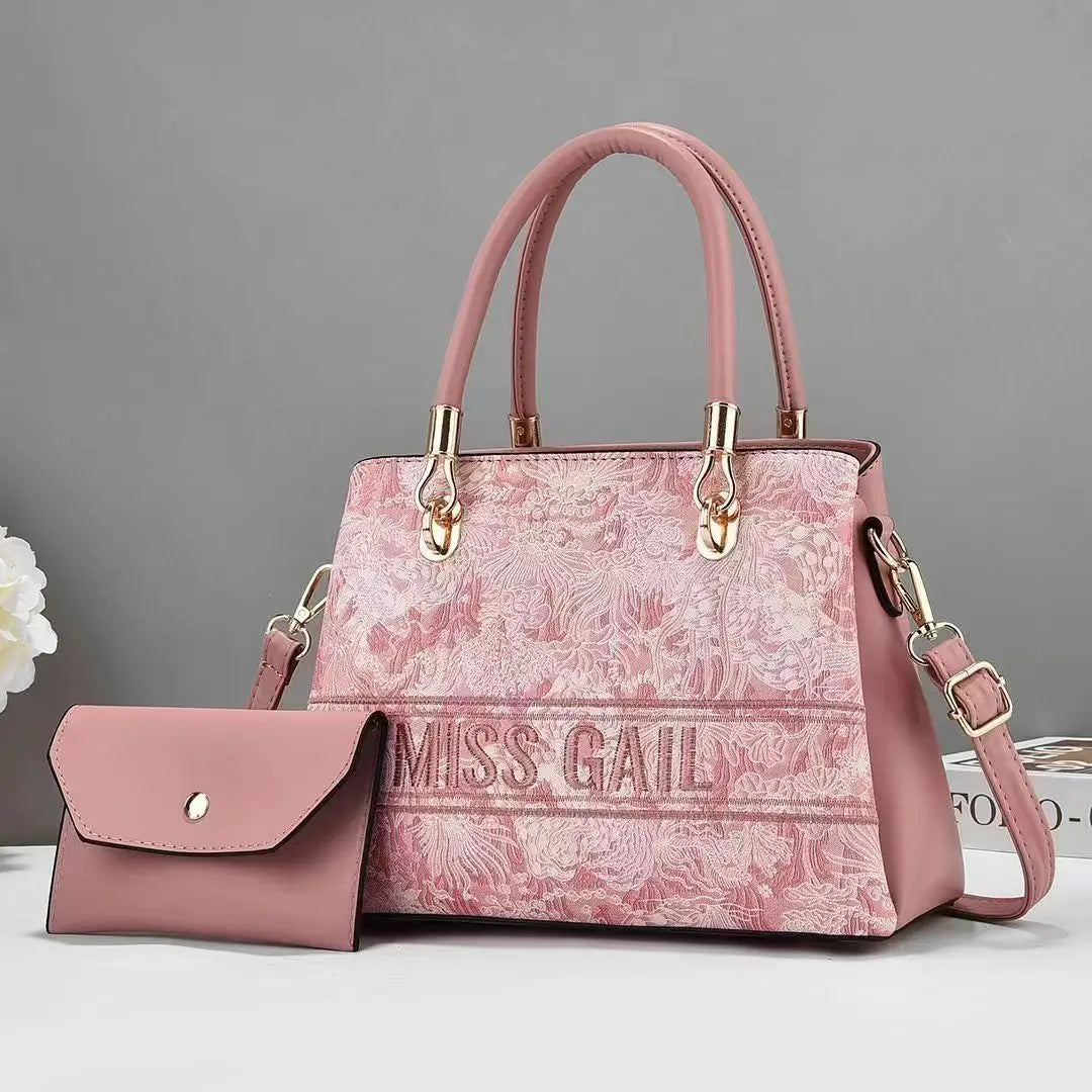 Mother Handbag Leisure Chain Crossbody Bag Floral Large Capacity