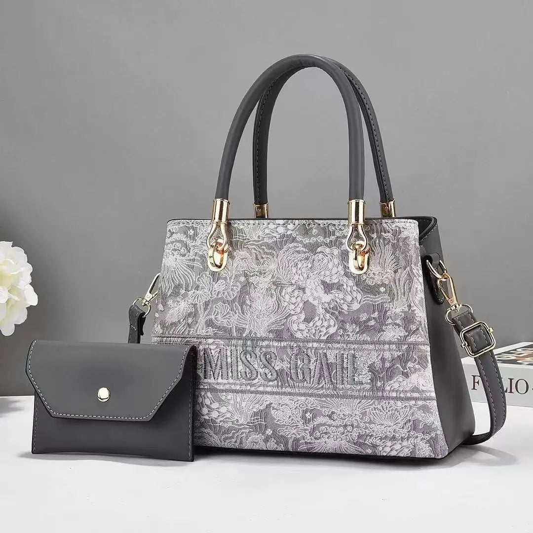 Mother Handbag Leisure Chain Crossbody Bag Floral Large Capacity