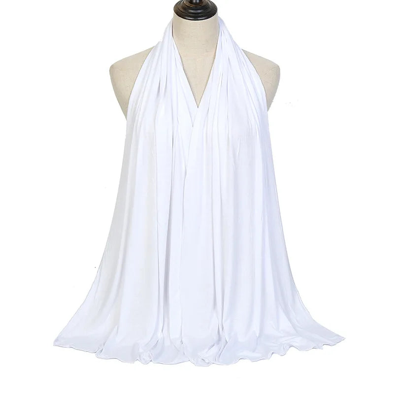 Hijab Scarf Long Muslim Shawl Plain Soft Turban Tie Head Wraps For Women Africa Headband 170x60cm