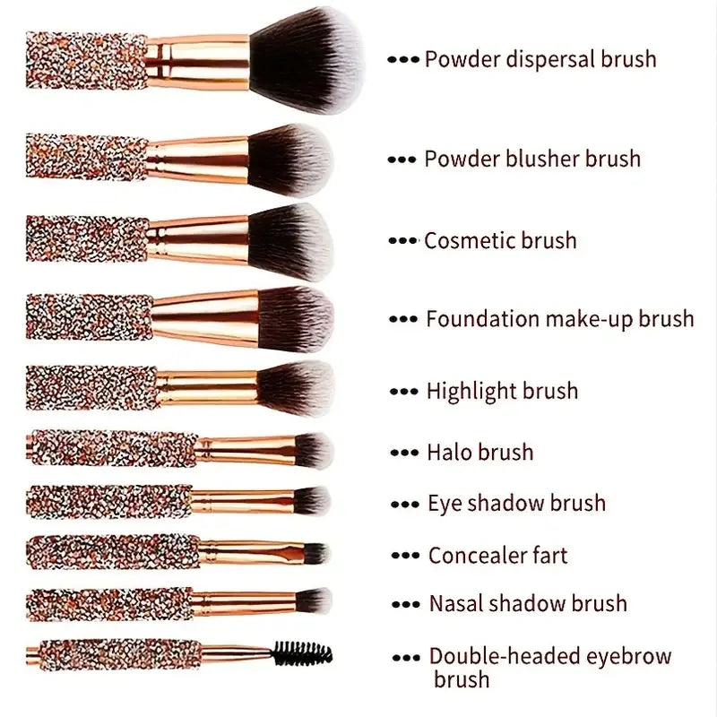 Premium Makeup Brushes Sets,  10Pcs
