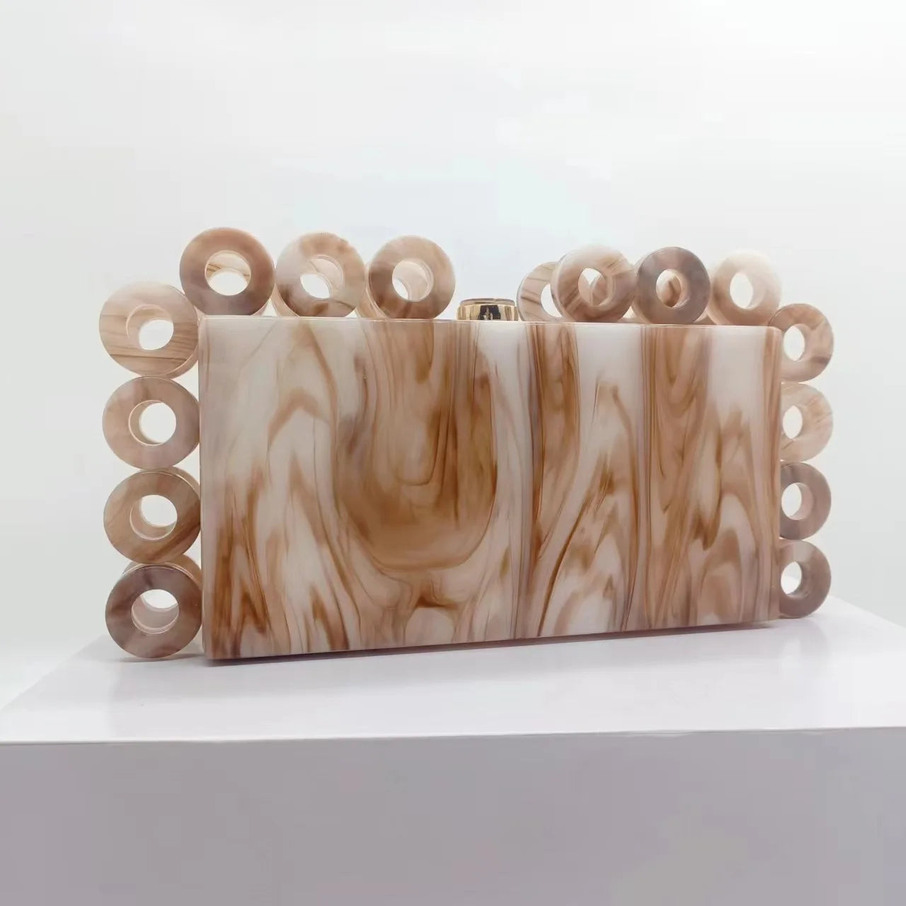 Fashion Acrylic Gold Bling Evening Purse High Quality Clutch Bag Women Luxury Party